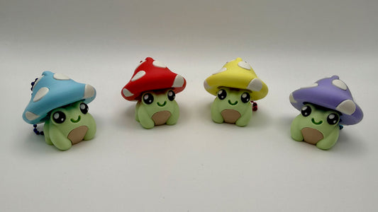Frog Friend Fidget Clicker with Mushroom Hat